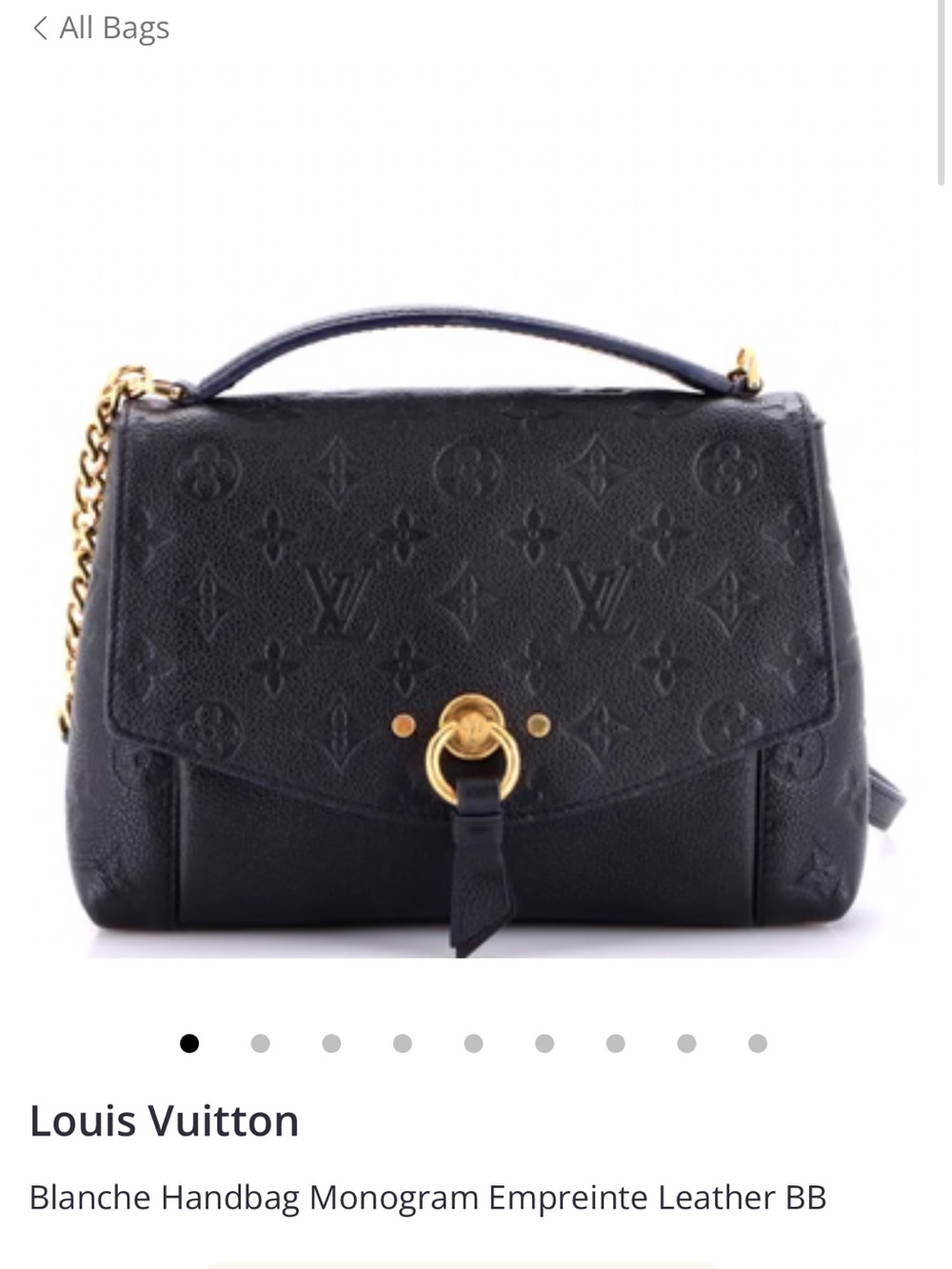 Louis Vuitton Blanche Monogram Empreinte BB handbag